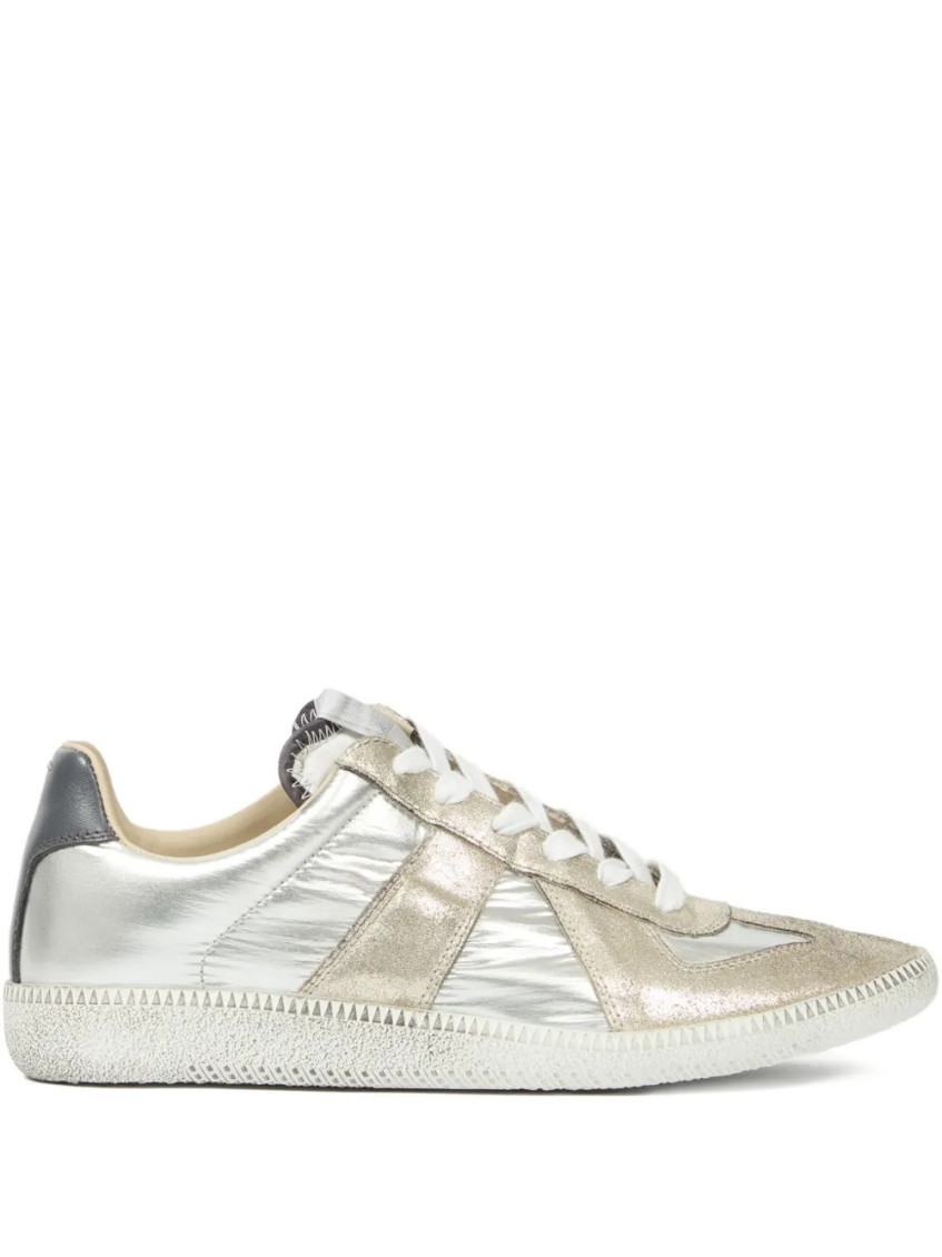 Maison Margiela Replica Iridescent Sneakers Shoes In Green
