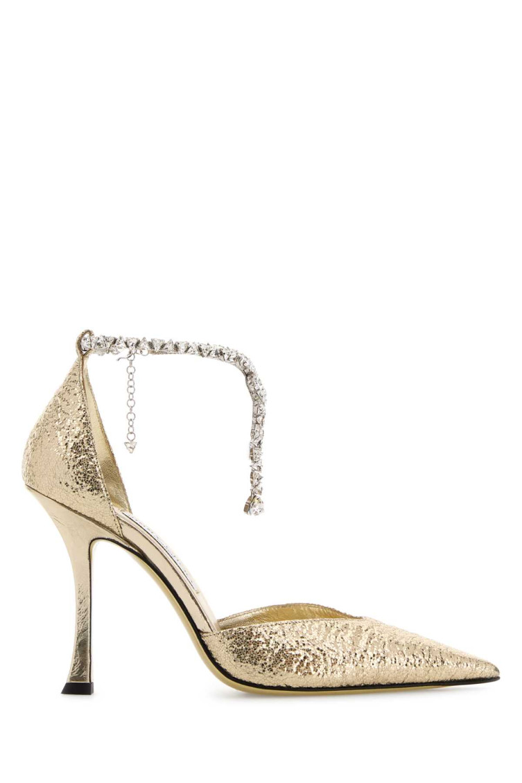 Jimmy Choo Golden Pointed Toe Heels