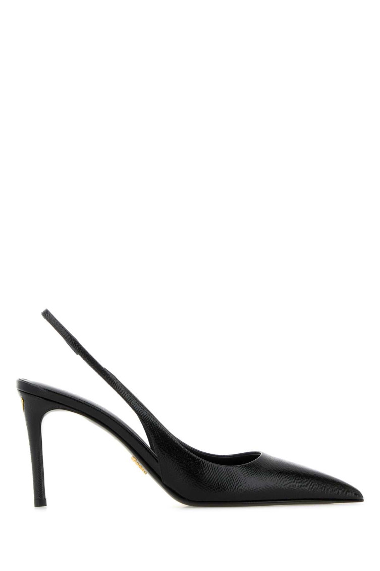 Prada Black Leather Heels