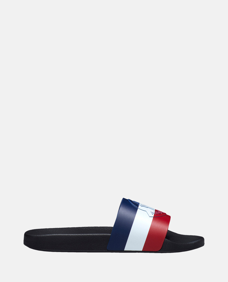 Moncler Black Slip On Slides