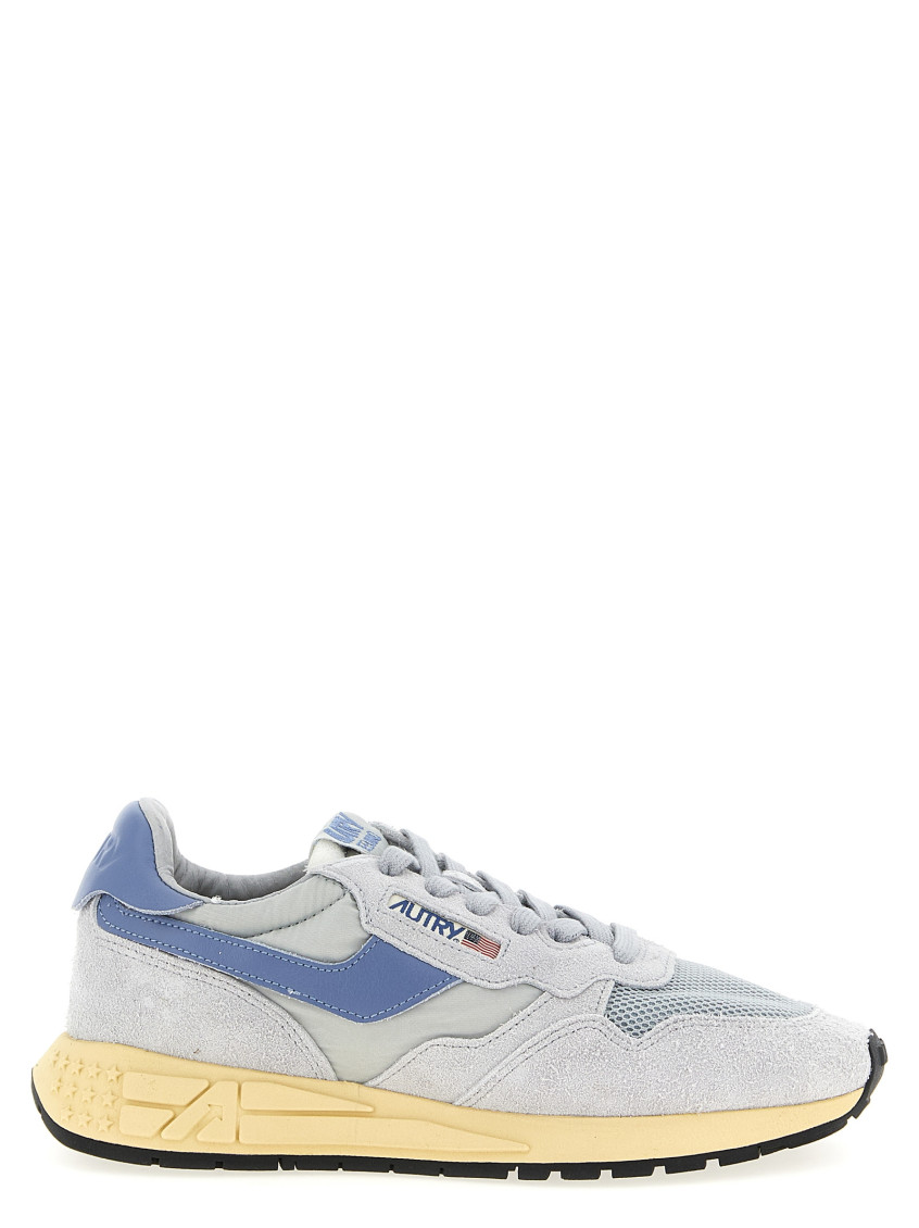 Autry Low-top Sneakers Rubber Sole Mesh Upper Suede Overlays In Blue