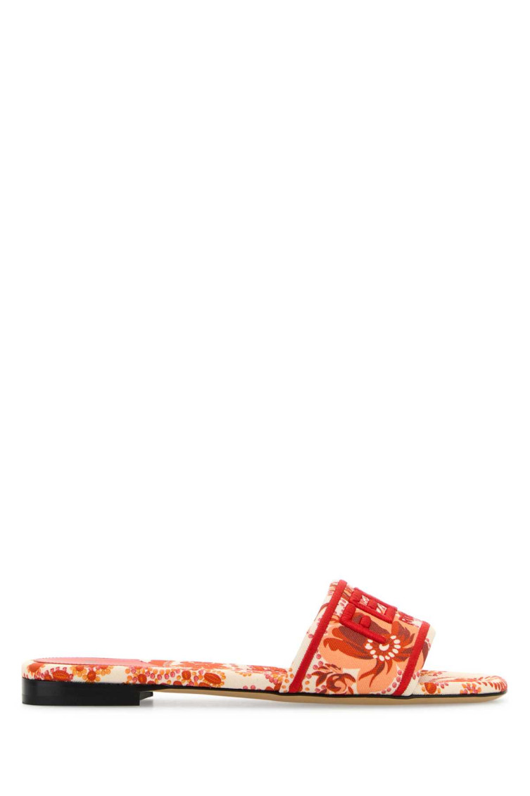 Fendi Red Logo Flats
