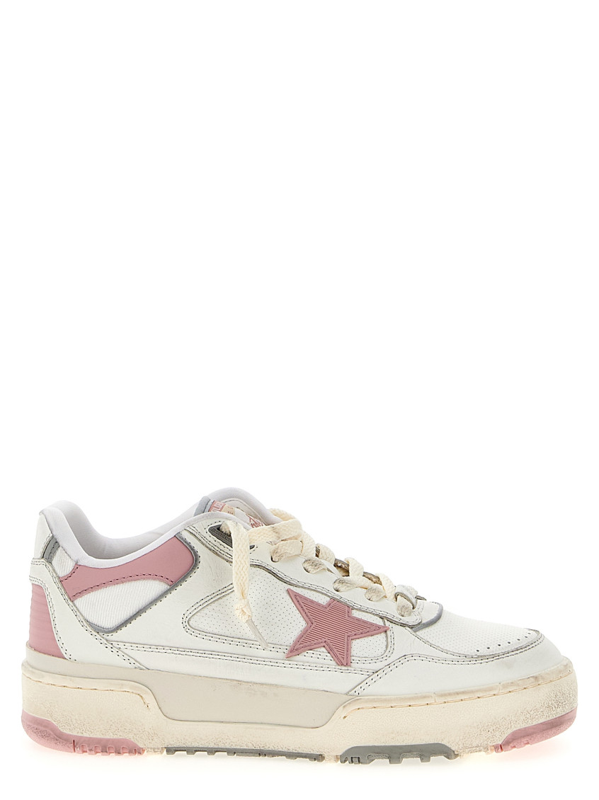 Golden Goose Womens  Forty2 Branded Leather Low-top Trainers In Multi