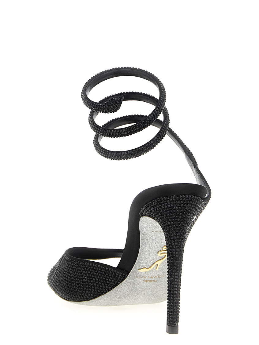 ✨RENE CAOVILLA✨サンダルハイヒール　 MF65 Rene Caovilla Black Open Toe Heels for Women Online India at