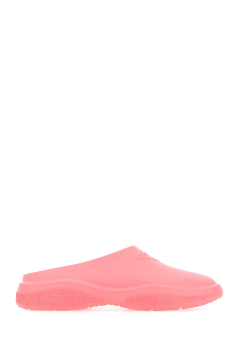 Prada Mellow Logo-embellished Mules In Pink