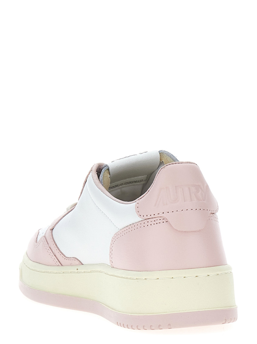 スニーカー AUTRY Women Sneakers ROLWNP02 Pink Autry Medalist Low Sneakers In White And Creole Pink Suede