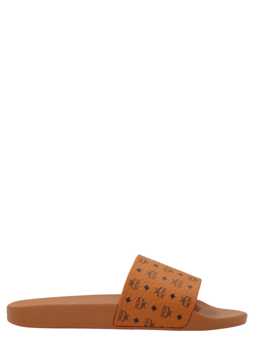 Mcm Slippers In Brown