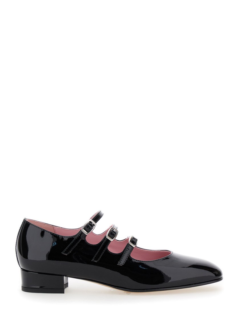 Carel Paris Timeless Mary Jane With Adjustable Straps And Low Heel In Black