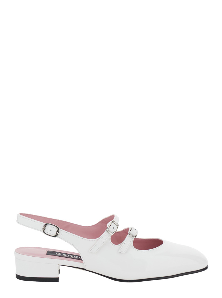 Carel Paris Peche Slingback Mary Jane Pumps In White