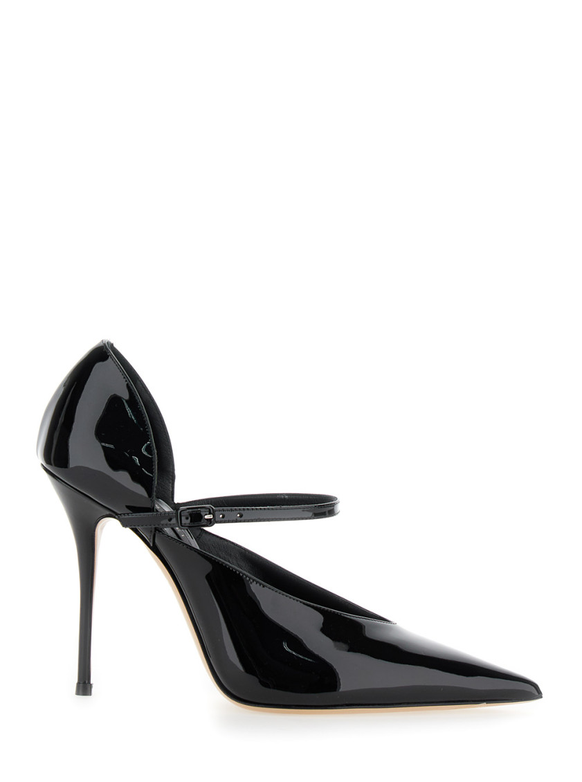 Casadei Scarlet Jolly Patent Leather Pointed Toe Pumps In Black