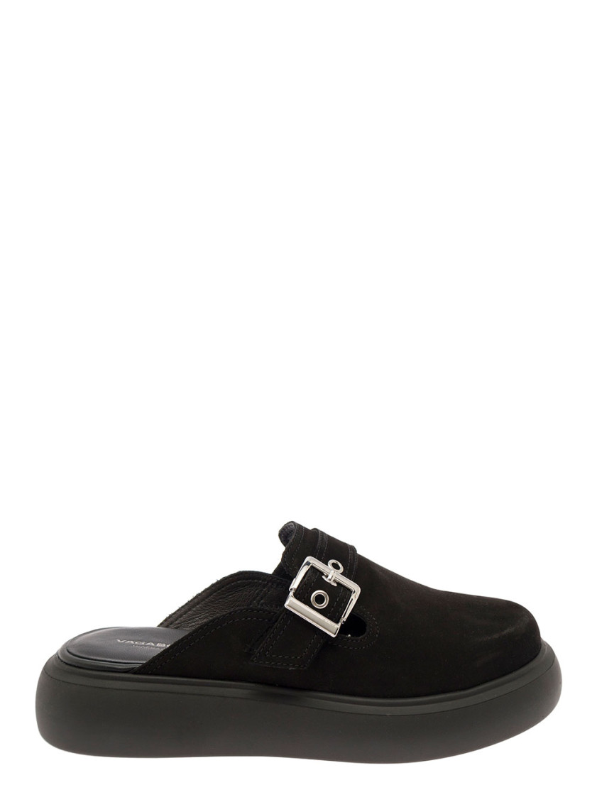 Vagabond Blenda Buckle-detail Platform Mules In Black