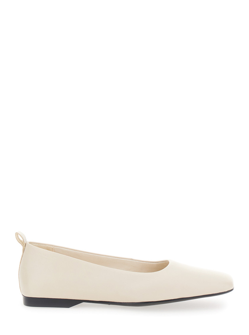 Vagabond Square-toe Ballet Flats In Off White