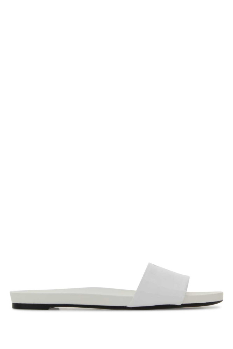 Prada White Leather Sandals