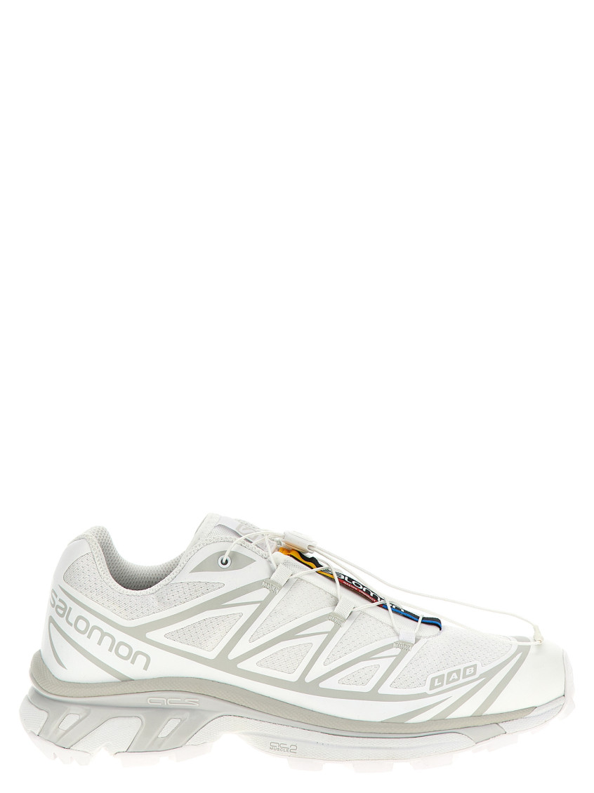 Salomon White Xt-6 Lace Up Sneakers In White