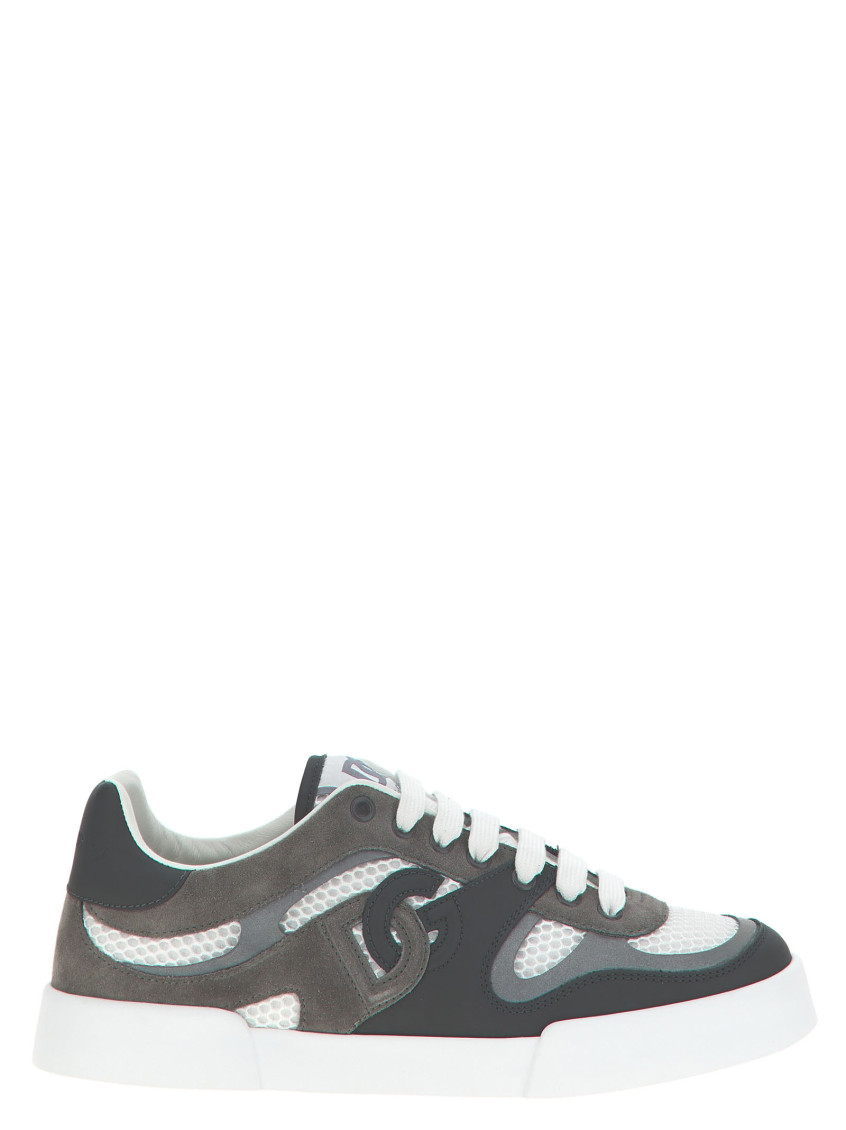 Dolce & Gabbana Strobel Portofino Light Sneakers In Grey