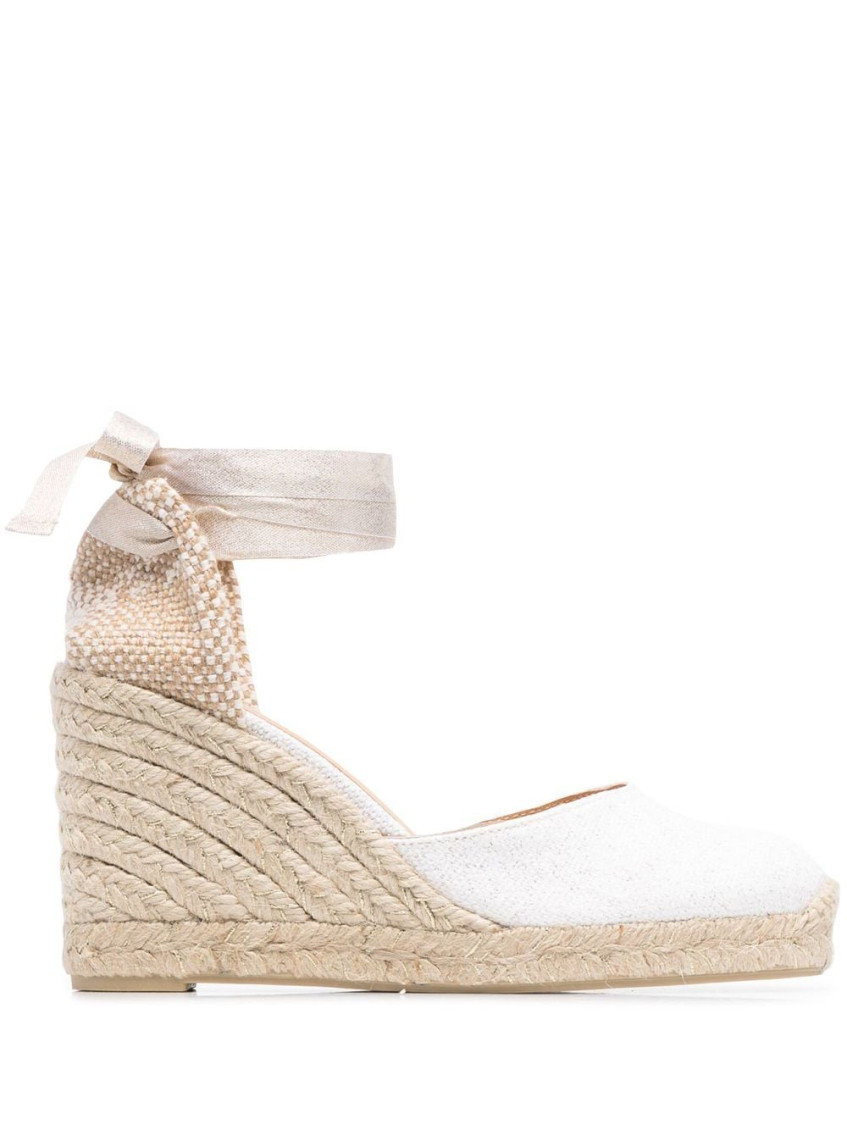 Castaã±er Castañer Bilina Jute Wedge Espadrilles In White