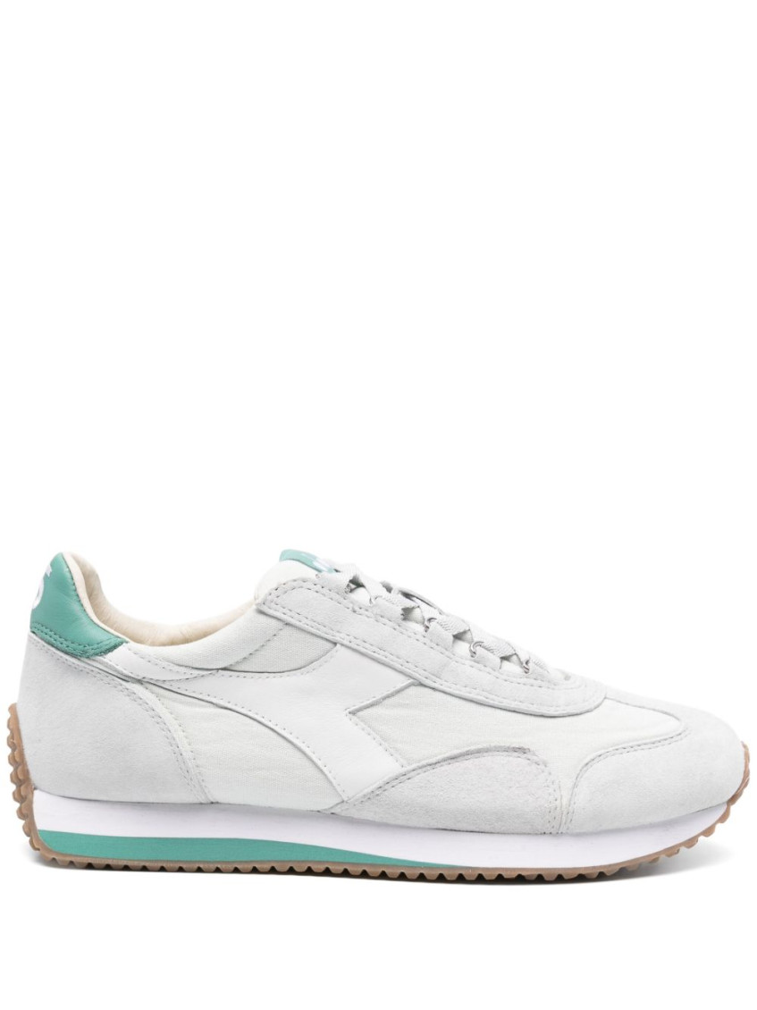 Diadora Canvas Sneakers With Front Lace-up Design In Grey