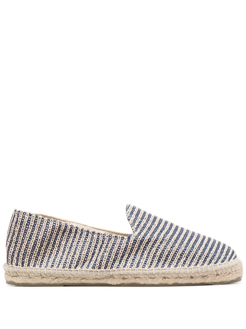 Manebi Navy Blue Slip On Espadrilles In Navy Blue
