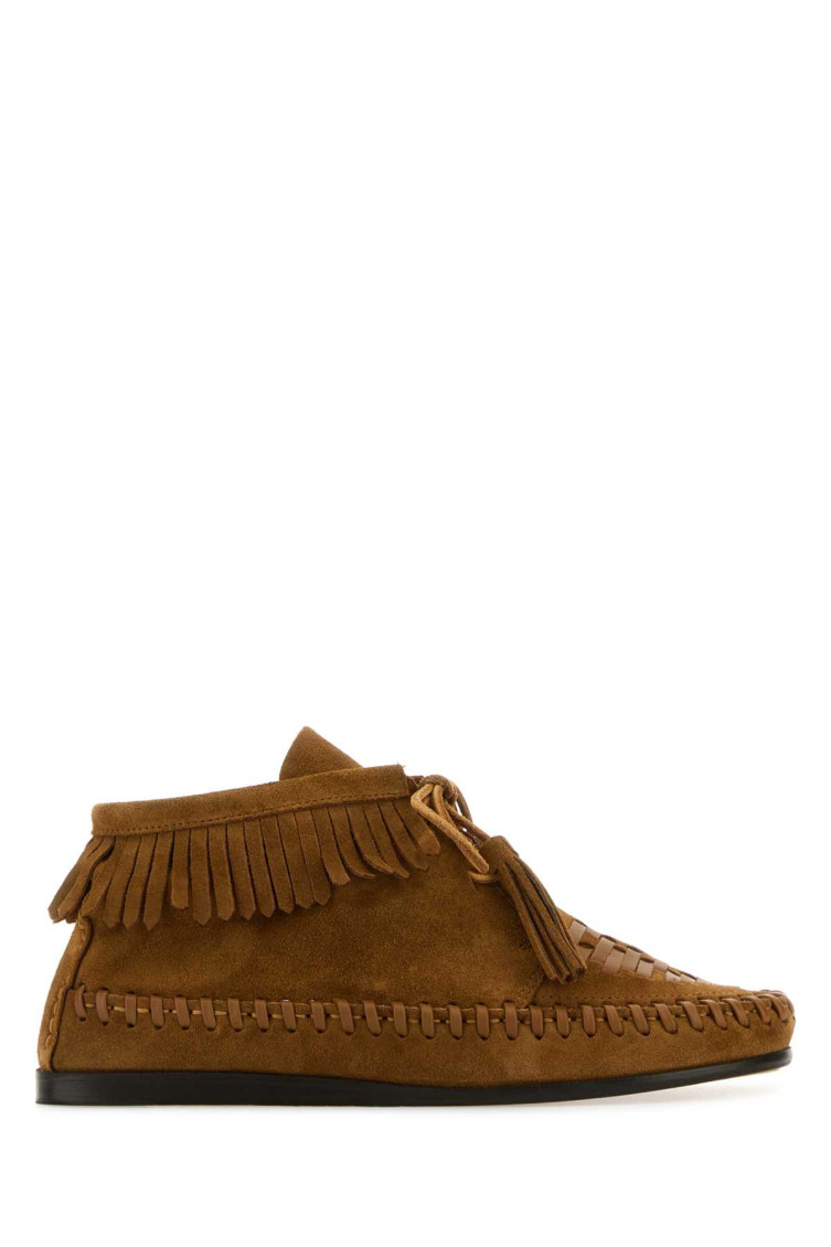 Isabel Marant Camel Suede Felsa Lace-up Shoes In Brown