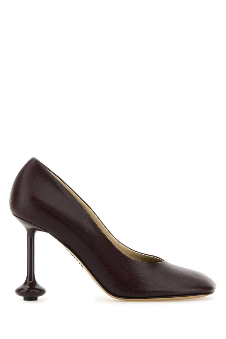 Loewe Scarpe Con Tacco Toy In Pelle Bordeaux Donna In Brown