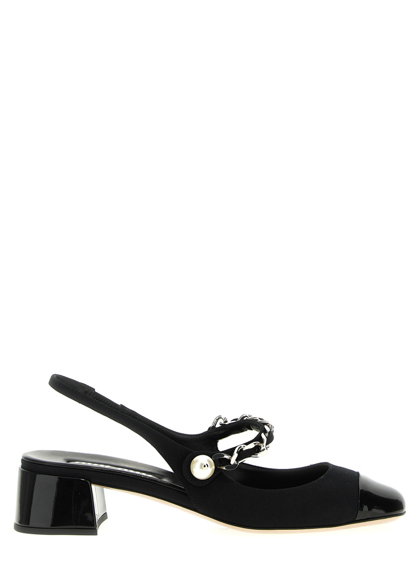MIU MIU BLACK LEATHER PUMPS