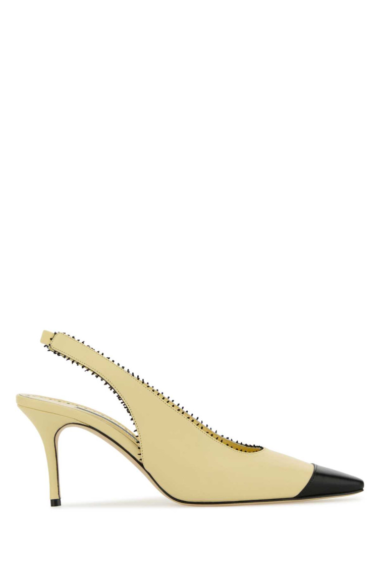 Manolo Blahnik Yellow Leather Pumps In Yellow