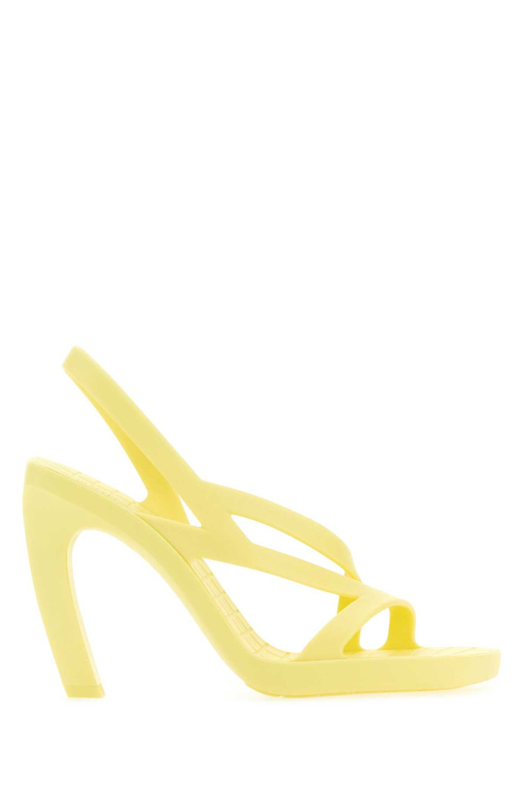 Bottega Veneta Yellow Jimbo Heeled Sandals In Lemon