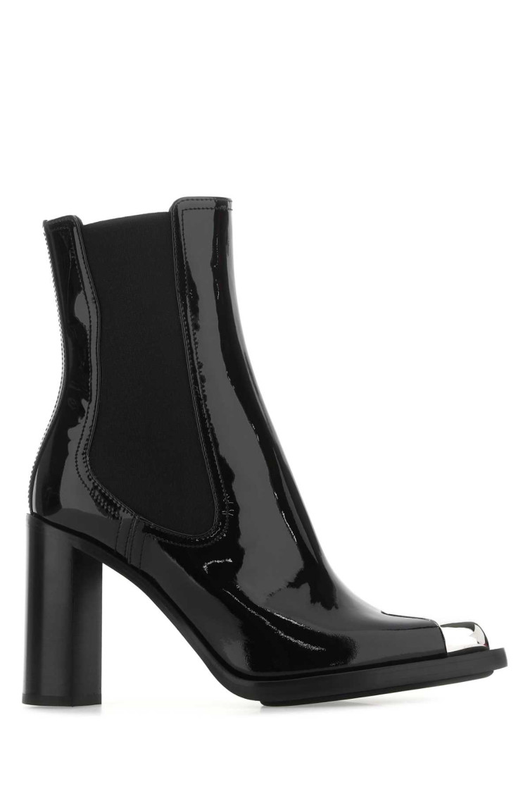 Alexander Mcqueen Alexander Mc Queen Punk 90mm Leather Chelsea Boots In Black