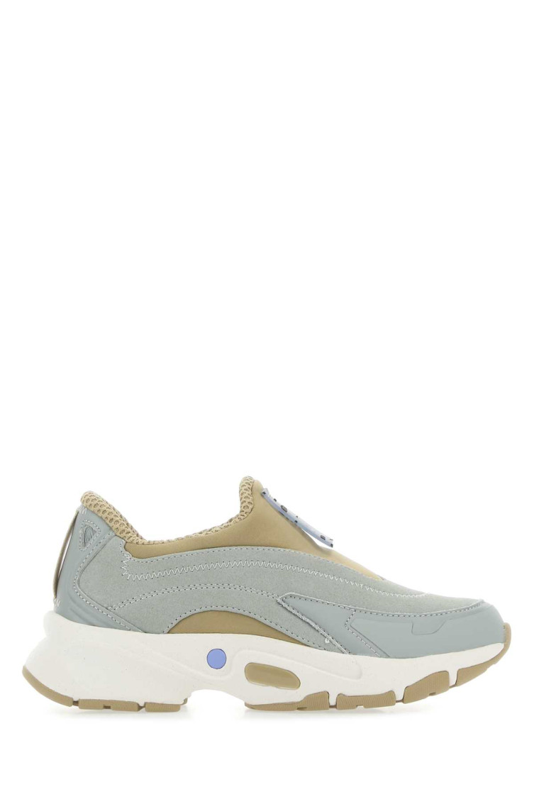 Alexander Mcqueen Multicolor Fabric And Suede Aratana 2.0 Slip Ons In Multicolor