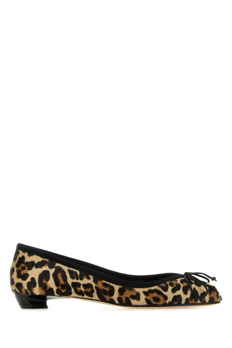 Alexander Mcqueen Printed Calf-hair Armadillo Ballerinas In Multicolor