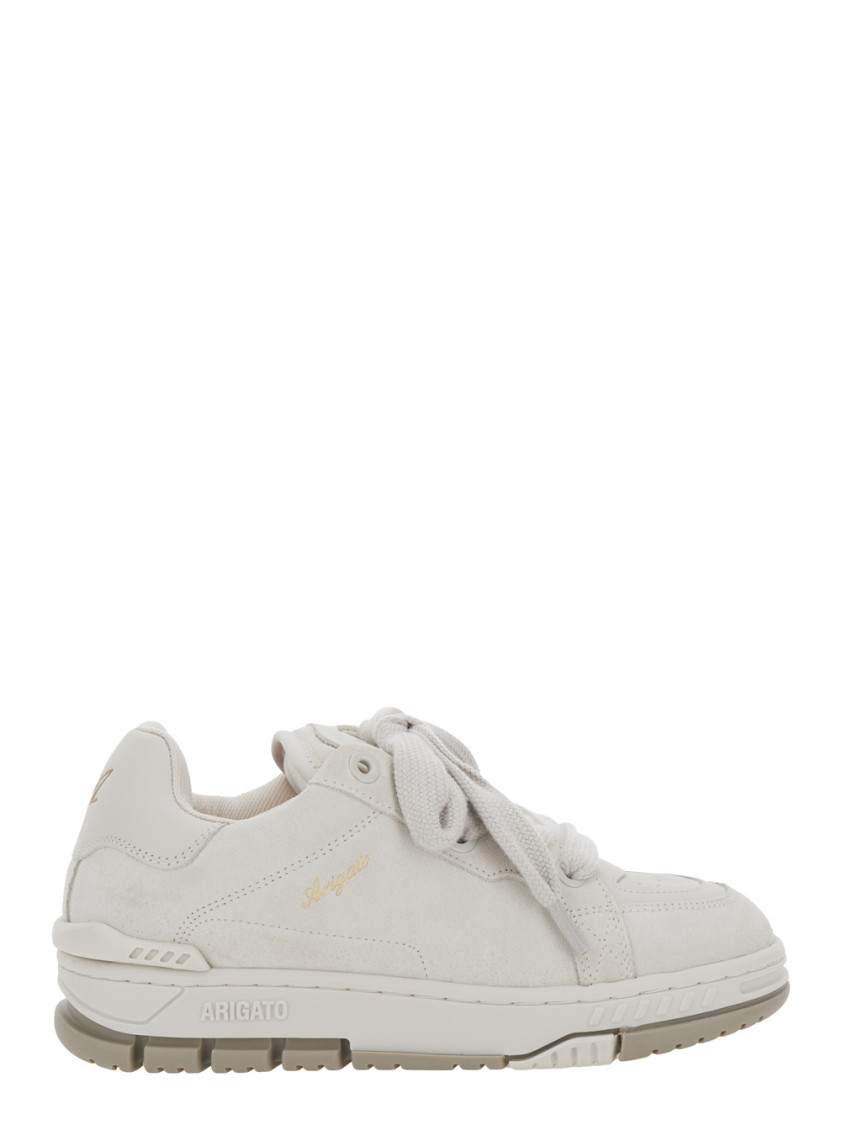 Axel Arigato 'area Haze' White Low Top Sneakers With Laminated Leather In White