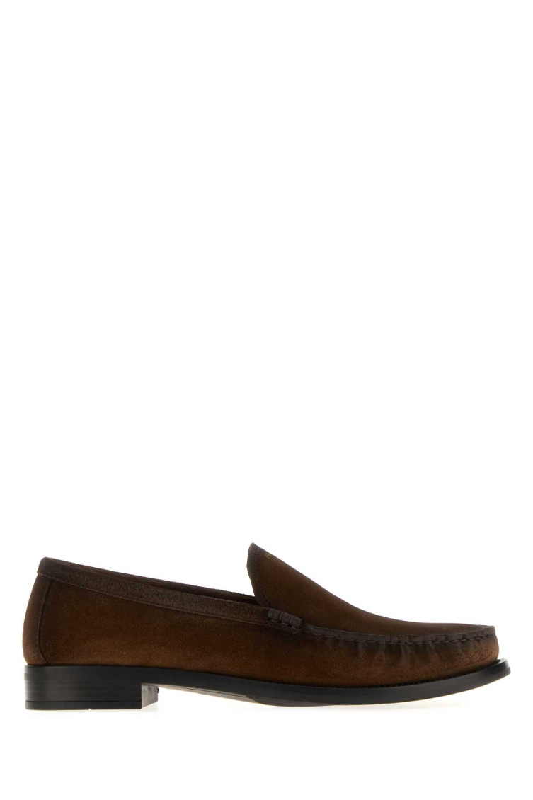 Prada Suede Loafers For Casual Occasions In Brown