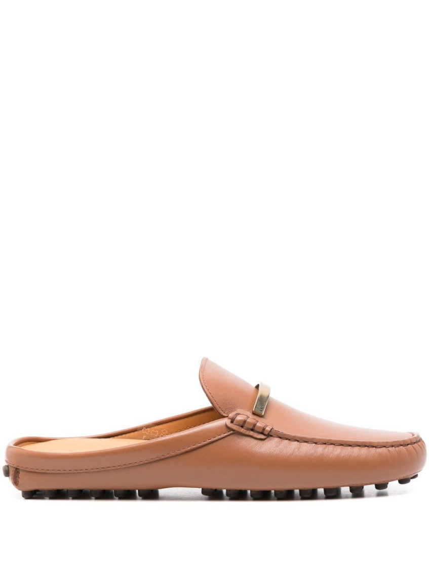 Tod's Brown Leather Loafers In Brown