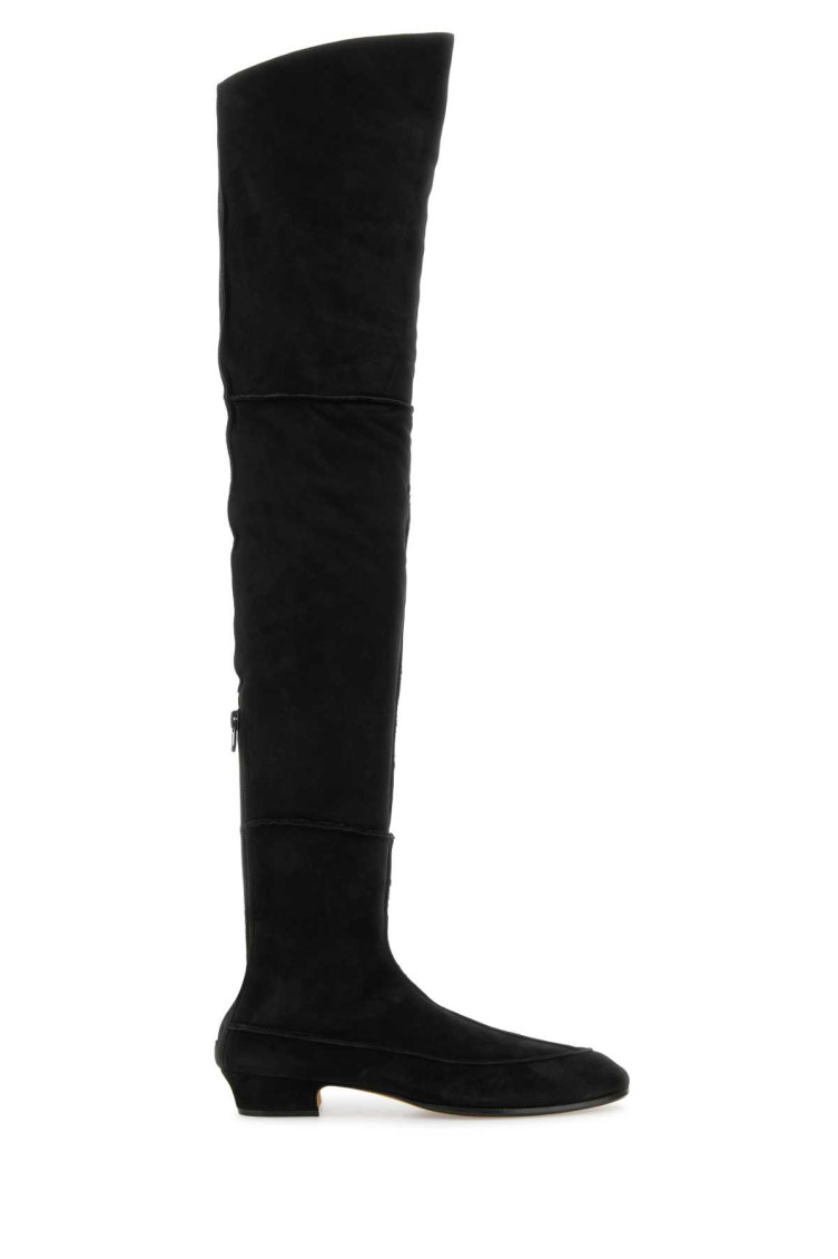 The Row Hereditas Shearling Over-the-knee Boots In Black