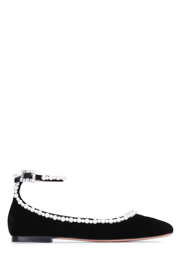 Roger Vivier Black Pearl Ballet Flats In Black