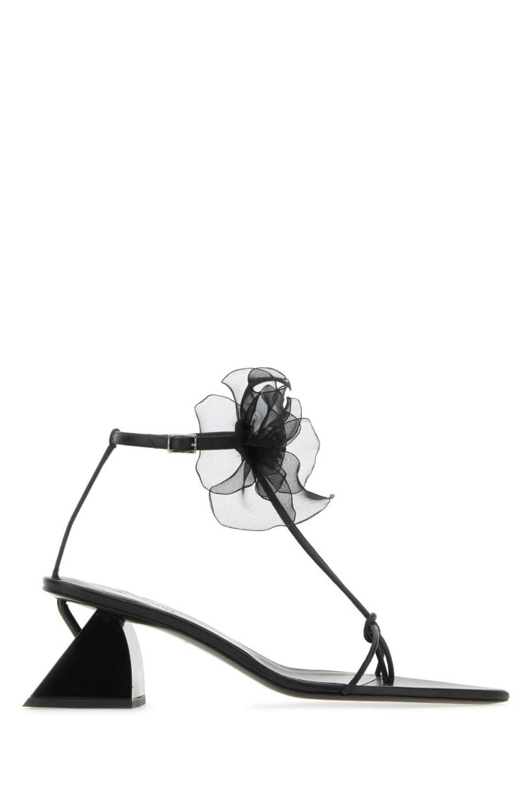 Shop Nensi Dojaka Black Leather Heels