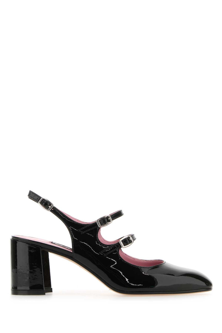 Carel Paris Banana Patent Leather Slingback Pumps In Black
