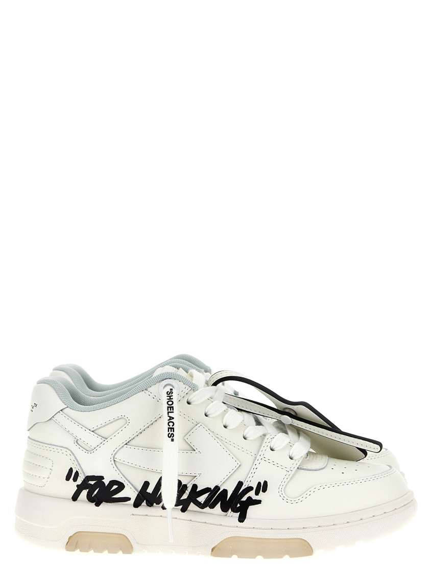 Off-white Out Of Office Graffiti-print Low-top Sneakers In Blackwhite