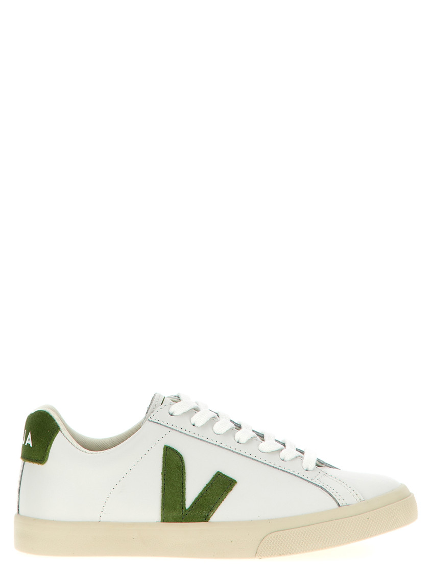 Shop Veja White Logo Lace Up Sneakers