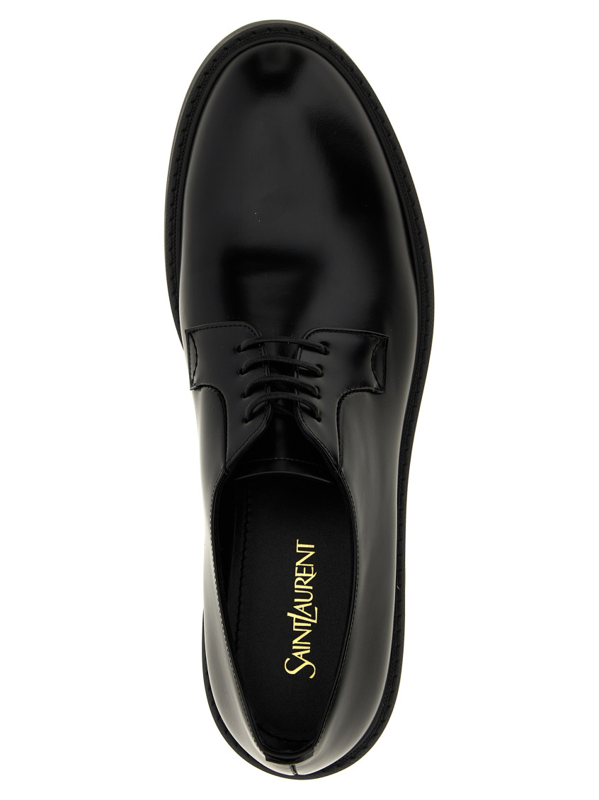 Saint Laurent Black Antoine Lace Up Shoes for Men Online USA at