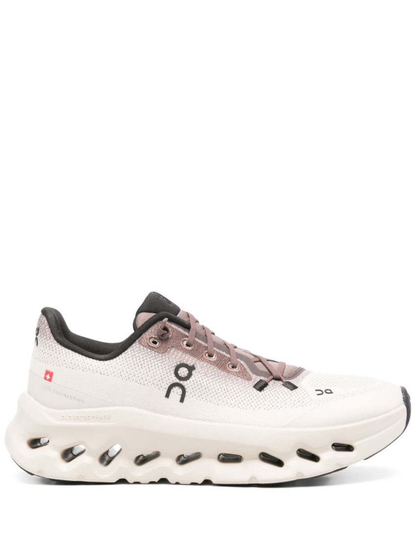 On Running Taupe Lace Up Sneakers In Taupe