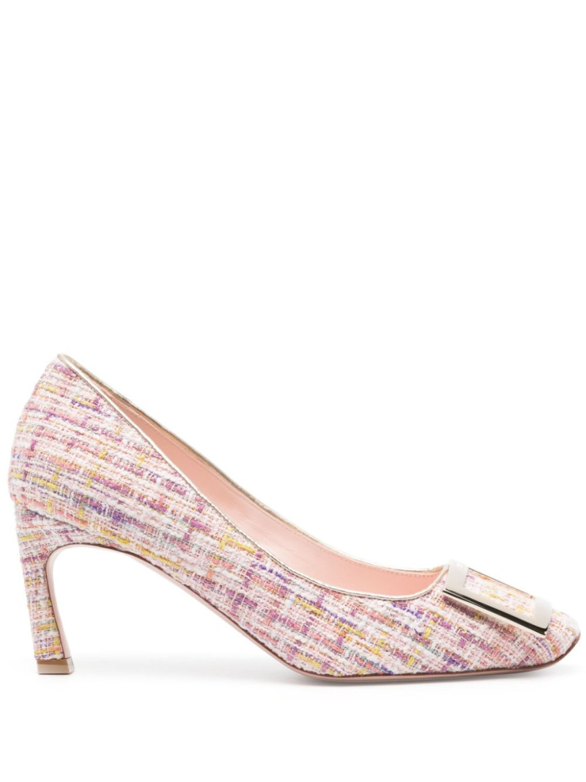 Roger Vivier Trompette 70 Metal Buckle Pumps In Pink