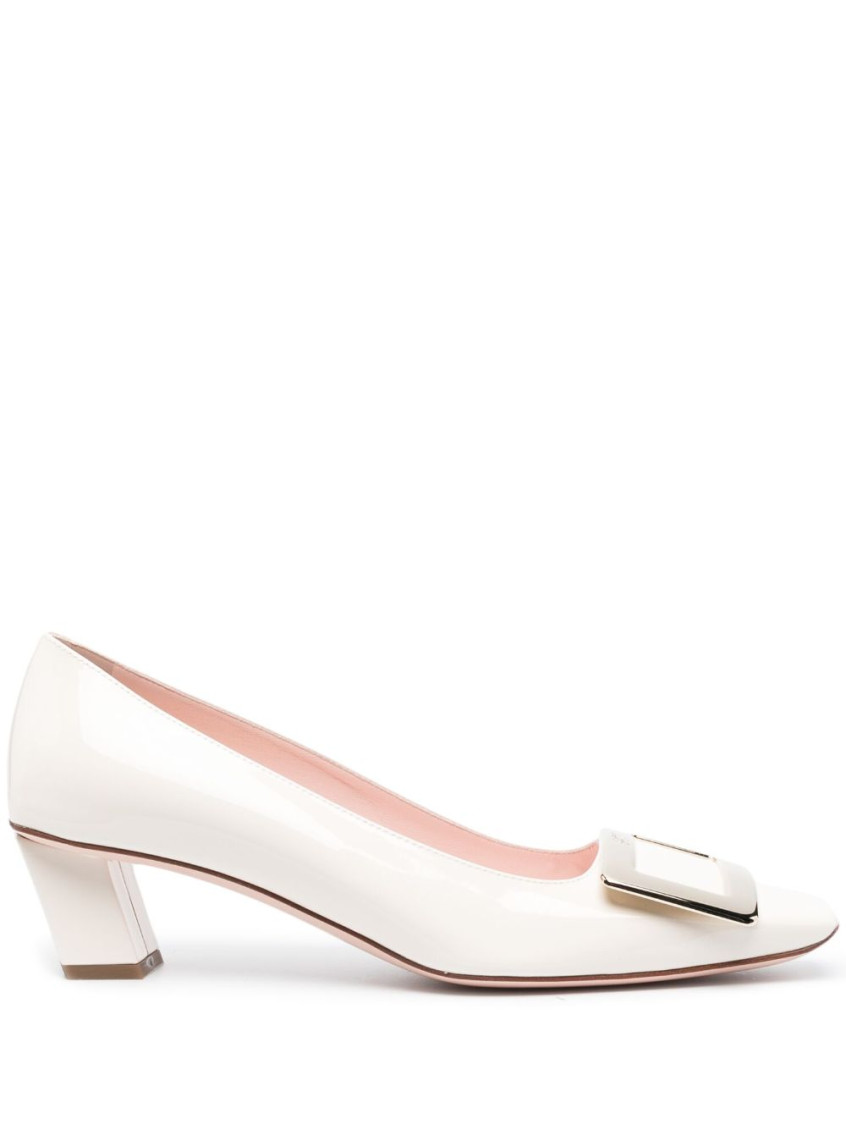 Roger Vivier Women Belle Vivier Patent Leather Pumps In White