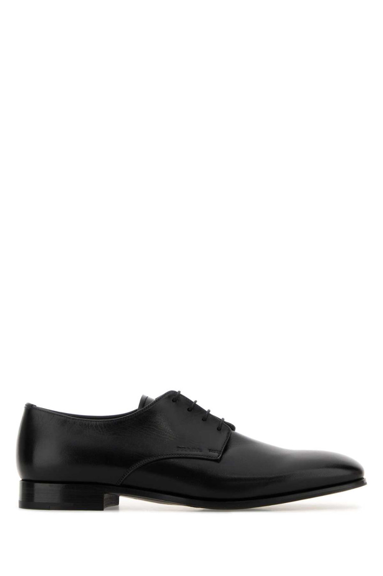 Prada Black Leather Lace-up Shoes for Men Online USA at Darveys.com