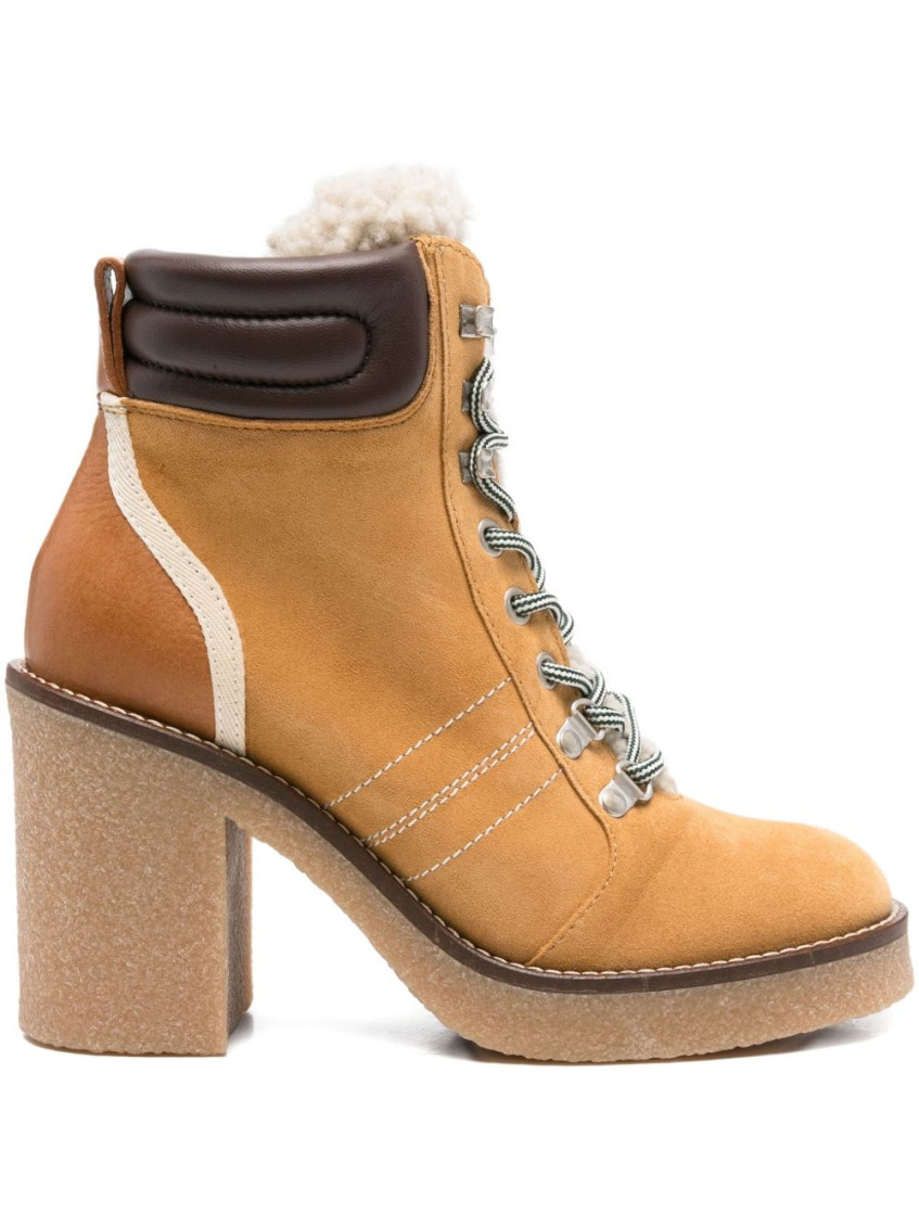 Woolrich Beige Landhill Suede Boots In Multi
