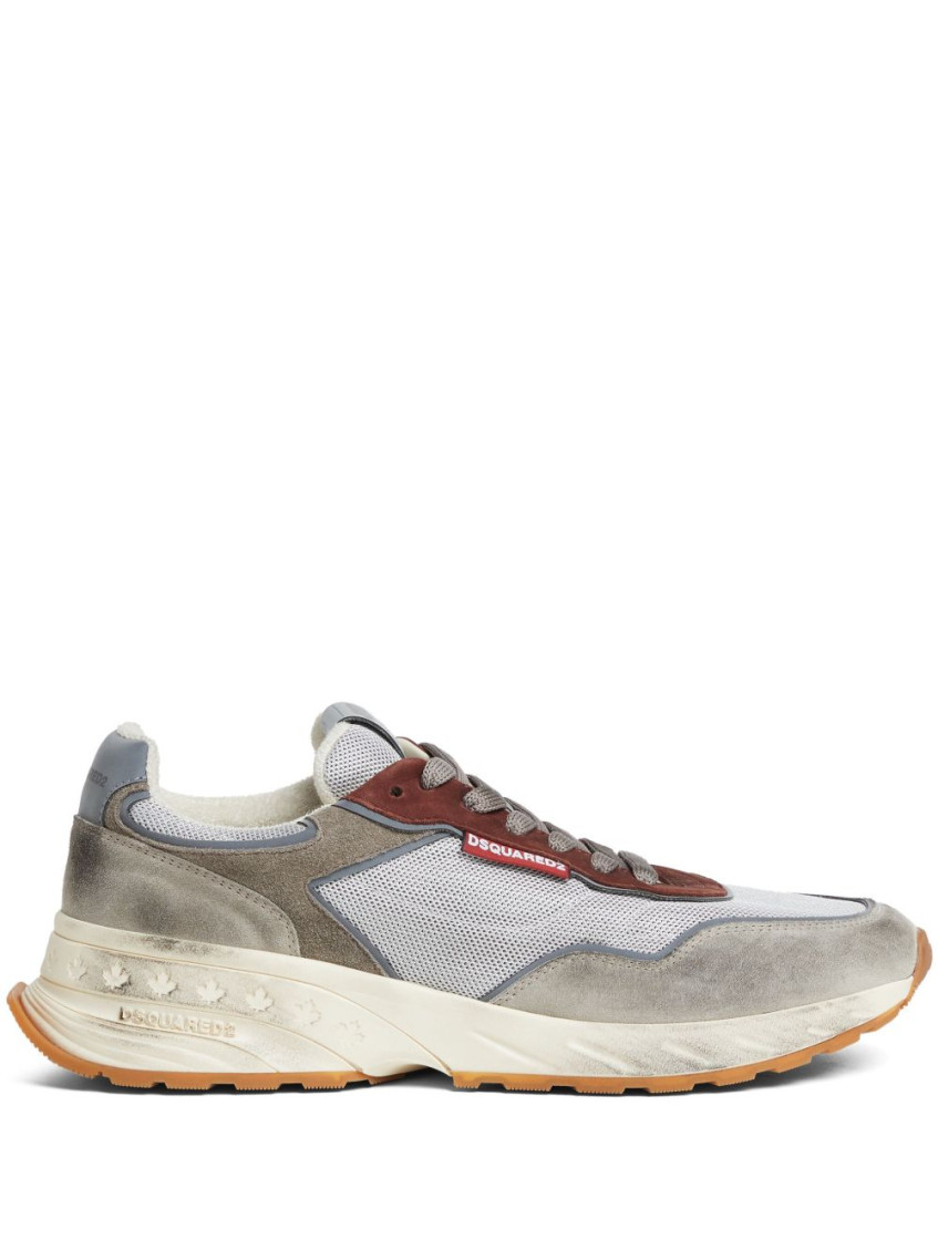 DSQUARED2 GREY LACE UP SNEAKERS