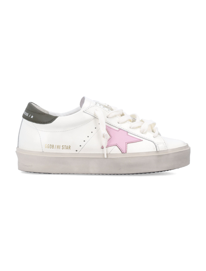 Golden Goose Leather Sneakers Star Patch In White