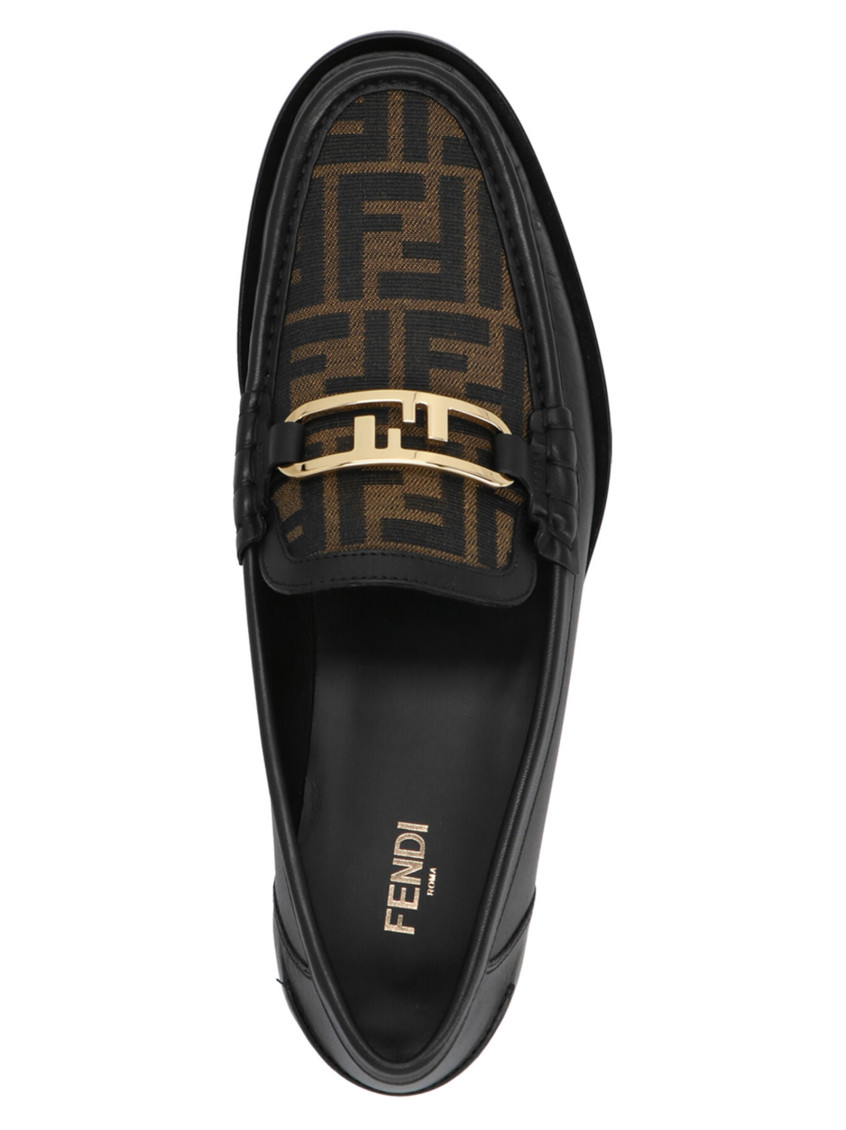 Fendi Black Slip On Loafers for Men Online USA at Darveys.com