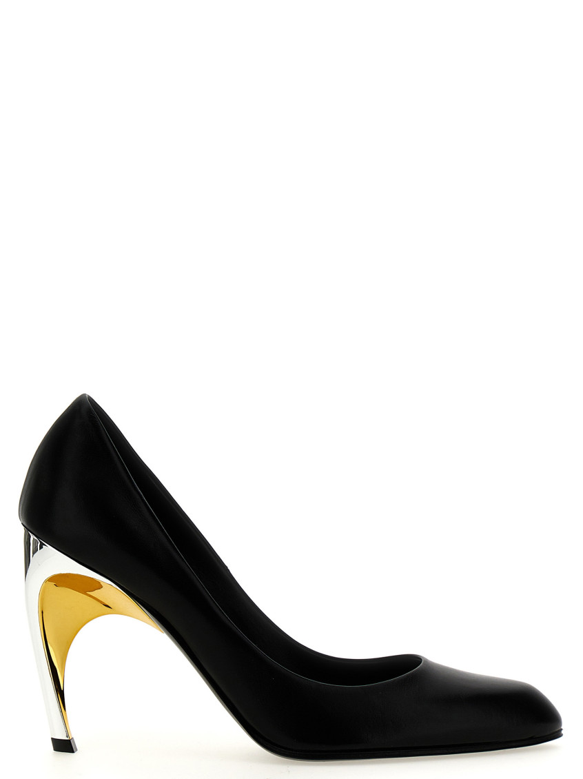 Shop Alexander Mcqueen Black Slip On Pumps