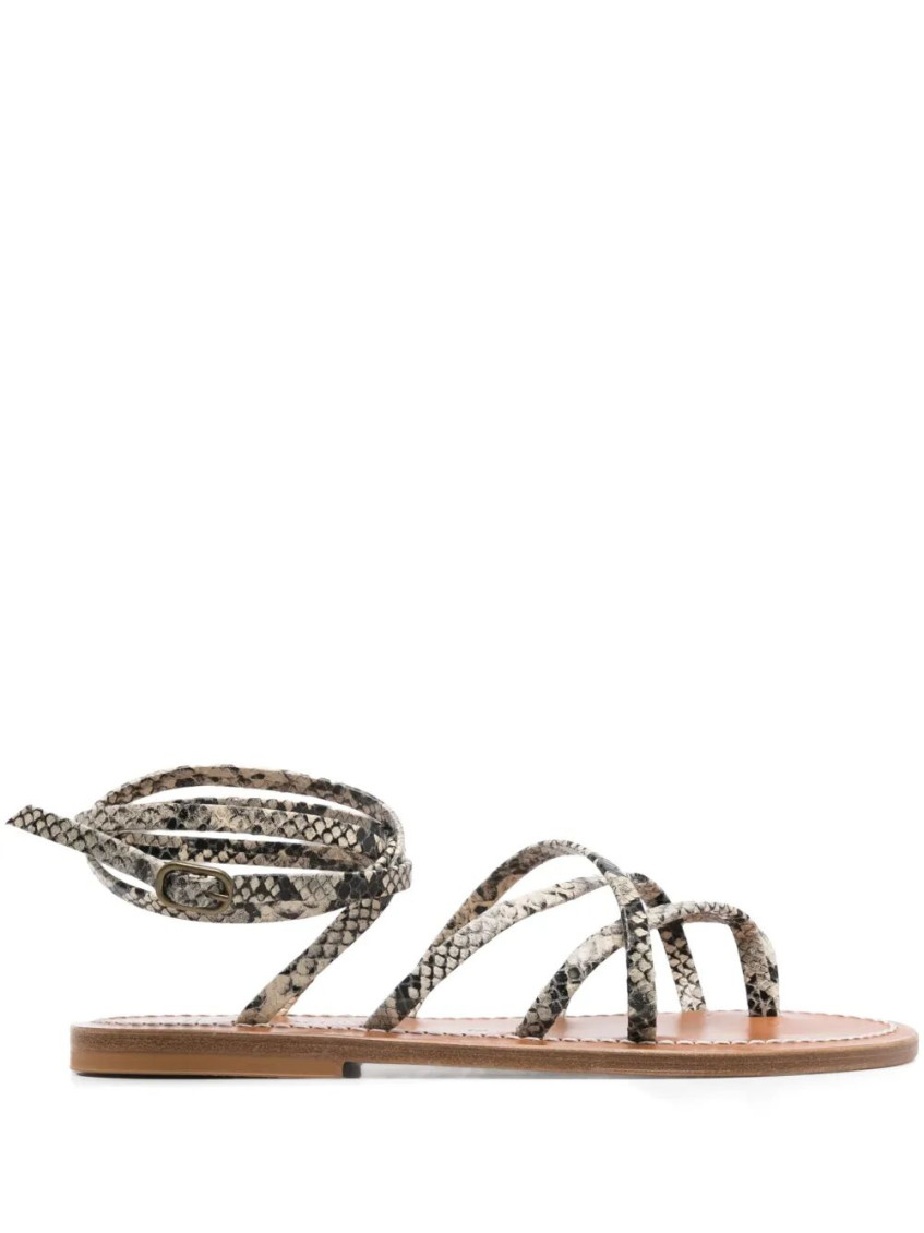 Kjacques Python Effect Gaia Sandals In Multi